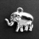 1x hellsilber Elefant 24x21mm Acryl Anhänger Schmuckanhänger- Schmuckzubehör