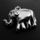 1x hellsilber Elefant 24x21mm Acryl Anhänger Schmuckanhänger- Schmuckzubehör
