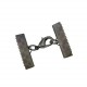 1x 20mm Bandklemme gunmetal Verschluss mit Karabiner gunmetal Schmuckzubehör 