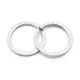 Edelstahl Schlüsselring 28mm flacher Ring silberfarben stabil und schlicht - Schlüsselanhänger selber machen - Leisure-Beads DIY