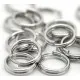 50x Edelstahl Spaltring 7mm Doppelring runder silber Biindering - Schmuckzubehör - Leisure-Beads DIY