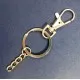 Gold Schlüsselring 28mm mit Kette und Karabiner großer Schlüsselring stabil und massiv - Schmuckzubehör - Leisure-Beads DIY