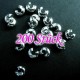200 versilberte Kaschierperlen 4x3mm Cover Crimp Perlen - Schmuckzubehör