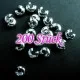 200 versilberte Kaschierperlen 4x3mm Cover Crimp Perlen - Schmuckzubehör - Leisure-Beads DIY