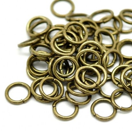 Leisure-Beads - 10x bronzefarben Biegering 10mm x 1,5mm rund bronzefarben Binderinge - Schmucktzubehör