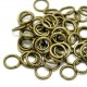 10x bronzefarben Biegering 10mm x 1,5mm rund bronzefarben Binderinge - Schmucktzubehör