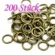 200 bronze Biegering 10mm x 1,5mm rund bronze Binderinge - bronze Schmucktzubehör - Leisure-Beads DIY