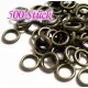 500x bronze Biegering 6mm Stärke 1mm rund bronzefarben - bronze Schmucktzubehör - Leisure-Beads DIY