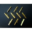 10x goldfarbene Bandklemme 30mm II. Wahl goldfarben vergoldet - Schmuckzubehör