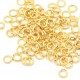 50x goldfarbene Biegeringe 5mm x 0,9mm runde Binderinge - Schmuckzubehör