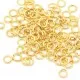 50x goldfarben Biegering 4,5mm Stärke 0,8mm runder goldfarbener Biegering - Schmuckzubehör Biegering - Leisure-Beads DIY