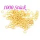 1000x vergoldeter Biegering 5mm 0,9mm Stärke runder goldfarbener Bindering - Schmuckzubehör Biegering - Leisure-Beads DIY
