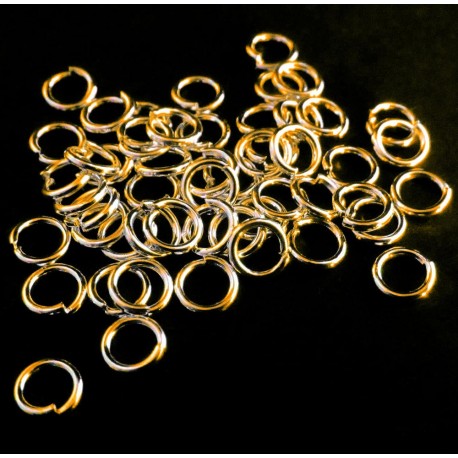 Leisure-Beads - 50x goldfarbener Biegeringe 5mm x 0,7mm runder goldfarbener Biegering - Schmuckzubehör