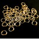 50x goldfarbener Biegeringe 5mm x 0,7mm runder goldfarbener Biegering - Schmuckzubehör