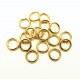 50x goldfarben Biegering 6mm 1mm Stärke rund als goldfarbene Binderinge - Schmuckzubehör Biegering