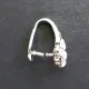 1x silber Strass Collierschlaufe 10mm Anhängerhaken mit Strass - Schmuckzubehör - Leisure-Beads DIY