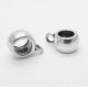 2x silber Tube Anhängerhaken 8x10x5mm Kettenverbinder Lederband Großloch silberfarben - Schmuckzubehör