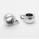2x silber Tube Anhängerhaken 8x10x5mm Kettenverbinder Lederband Großloch silberfarben - Schmuckzubehör - Leisure-Beads DIY