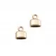 2x KC-goldfarben Einklebkappe 8x9mm Innen 2,5x6mm Endkappe - Schmuckzubehör - Leisure-Beads DIY