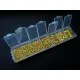 Sortierbox mit 1780x Biegering 3-9mm rund Spaltring goldfarben - Schmuckzubehör Set - Leisure-Beads DIY