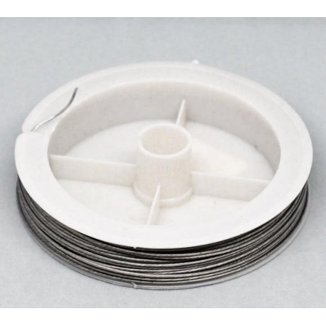 Leisure-Beads - 15m Edelstahl Schmuckdraht 0,8mm Nylon ummantelt silberfarben - Schmuckzubehör