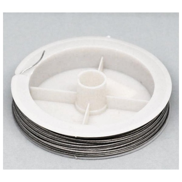 15m Edelstahl Schmuckdraht 0,8mm Nylon ummantelt silberfarben - Schmuckzubehör - Leisure-Beads DIY