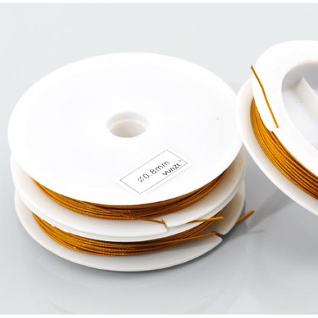 Leisure-Beads - 15m goldfarbener Schmuckdraht 0,8mm - Schmuckztubehör