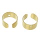 2 Stück / 1 Paar goldfarben Ohr Cuffs ca. 10x5mm goldfarbene Ohrklemmen - Schmuckzubehör zum Ohr Cuffs selbermachen