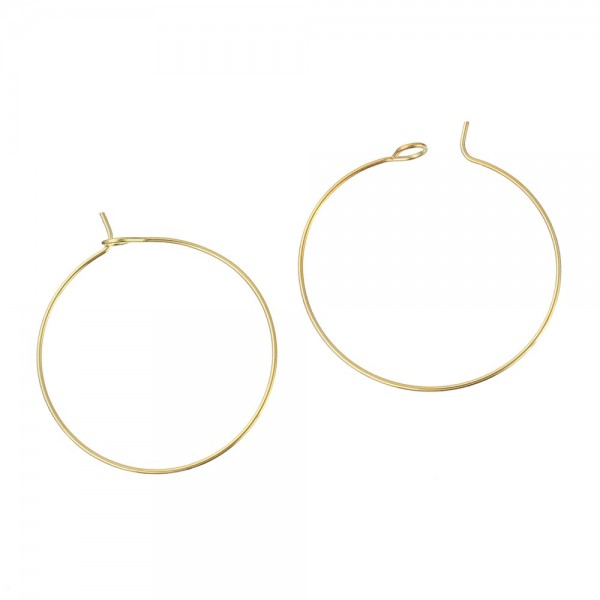 10x Creolen 34x30mm goldfarben Weinglasringe - Tischdeko Weinglasringe - Leisure-Beads DIY