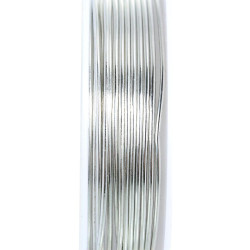 Leisure-Beads - 2m hellsilberfarben Kupferdraht 1mm Schmuckdraht auf Rolle - Schmuckzubehör