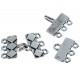 1x silber Schmuckhaken 28x17mm 3-Strang Schmuckverschluss - Schmuckubehör Schmuckverschluss