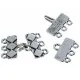 1x silber Schmuckhaken 28x17mm 3-Strang Schmuckverschluss - Schmuckubehör Schmuckverschluss - Leisure-Beads DIY