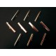 10x rosegoldfarbene Bandklemme 35mm Bandverbinder - Schmuckzubehör