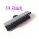 50x gunmetal Bandklemme 20mm dunkel metallfarben / schwarz - gunmetal Schmuckzubehör
