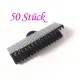 50x gunmetal Bandklemme 20mm dunkel metallfarben / schwarz - gunmetal Schmuckzubehör - Leisure-Beads DIY