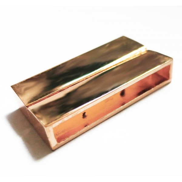 1x rosegoldfarben Magnetverschluss Innen 34x4mm 37x19x7mm Einklebverschluss - Schmuckzubehör