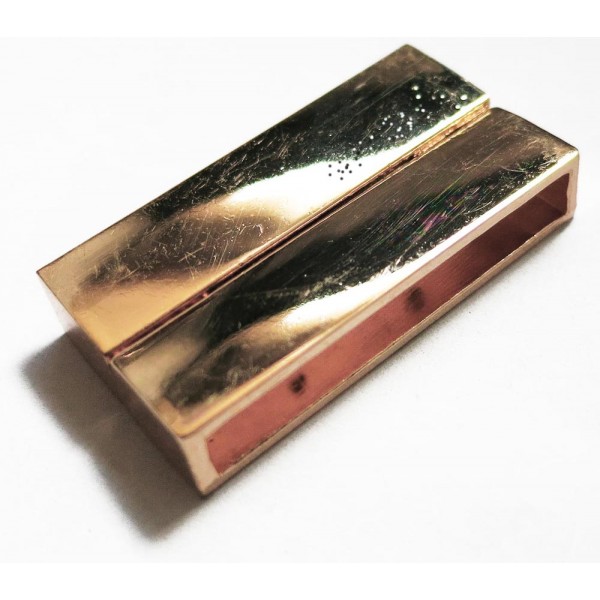 1x rosegoldfarben Magnetverschluss II. Wahl Innen 34x4mm 37x19x7mm Einklebverschluss - Schmuckzubehör - Leisure-Beads DIY