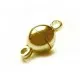 1x goldfarben Magnetverschluss 8x13mm kugelförmig - Schmuckzubehör Magnetverschluss - Leisure-Beads DIY