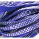 1m pflaumenblaues Kunstlederband 8mm mit Nieten blaues Schmuckband in Wildlederoptik für Armbänder - Schmuckzubehör Lederband