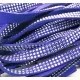 1m pflaumenblaues Kunstlederband 8mm mit Nieten blaues Schmuckband in Wildlederoptik für Armbänder - Schmuckzubehör Lederband - Leisure-Beads DIY
