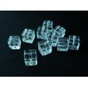 10x Transparent 8x8mm Glas Würfel Perlen - Schmuckzubehör