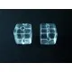 Weiss transparent farblose Kristallglas Würfel Perlen 8x8mm - Schmuckzubehör - Leisure-Beads DIY