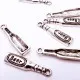 1x silber Bierflasche Anhänger 28x6x3mm silber Schmuckanhänger - Schmuckzubehör - Leisure-Beads DIY