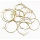 10x goldfarben Weinglasringe Creolen ca. 29x25mm goldfarben - Tischdeko Weinglasringe