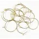 10x goldfarben Weinglasringe Creolen ca. 29x25mm goldfarben - Tischdeko Weinglasringe - Leisure-Beads DIY