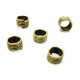 5x altgoldfarben Ring 6x4mm Großlochperle rund in altgoldfarben - Schmuckzubehör