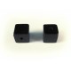 Schwarze Kristallglas Würfel Perlen 8 x 8 mm