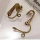 2 Stück / 1 Paar antikgoldfarben Ohrclips ca.12x15,6mm messingfarben - Schmuckzubehör zum Ohrclips selbermachen - Leisure-Beads DIY