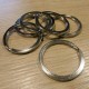 10x Schlüsselring 30mm II. Wahl flacher Ring silberfarben stabil und schlicht - Schlüsselanhänger selber machen