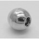 1x silberfarben Magnetverschluss Innen 5mm 13x12mm Kugel zum Einkleben - Schmuckzubehör